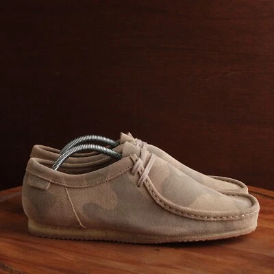 Clarks Shoes Mens Size 10 Tan Camo Original Wallabee Suede Ankle Chukka Boots - Image 1 of 4