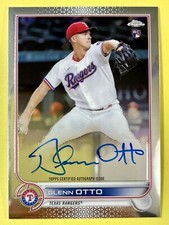 2022 Topps Chrome Glenn Otto RC #RA-GO On Card Autograph Rookie Card Rangers