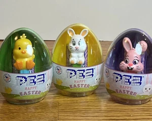 Huevo de Pascua PEZ PATO AMARILLO ~ CONEJO BLANCO ~ CONEJITO ROSA MINI DISPENSADOR DE PEZ - Imagen 1 de 4