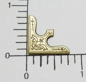 23653 4 Pc. Brass Oxidized Victorian Corner Jewelry Finding - Picture 1 of 1