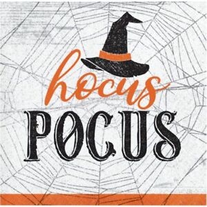 Wicked Halloween Webs Hocus Pocus Beverage Napkins Paper 16 Per Pack Tableware