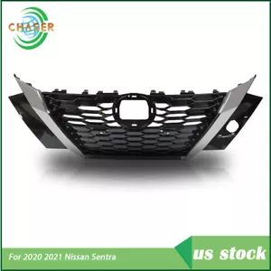 For 2020 21 Nissan Sentra Front Grille Upper Replacement Grill Plastic Honeycomb - Picture 1 of 11