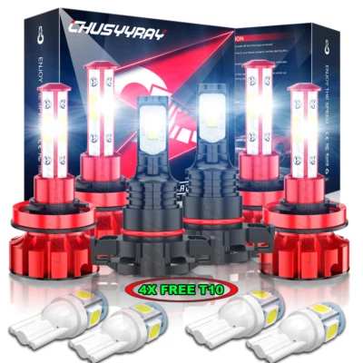 Para Pontiac G6 2005-2007 6X 6000K Faro LED Alto Bajo + Kit Bombillas Antiniebla Foto 1 de 4