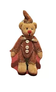 Mini Pet antico peluche orsetto pagliaccio, vestito a festa.Vintage - Imagen 1 de 6