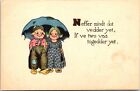 Postcard Dutch Kids Circa 1910 Wooden Shoes Hats P B82