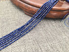 Blue 2mm Faceted Jade Gemstone Round Loose Beads 15" Strand AAA