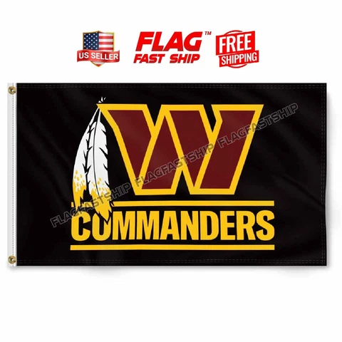 Washington Commanders 3x5 ft Flag NFL Super Bowl Champions Redskins Banner Logo Cover