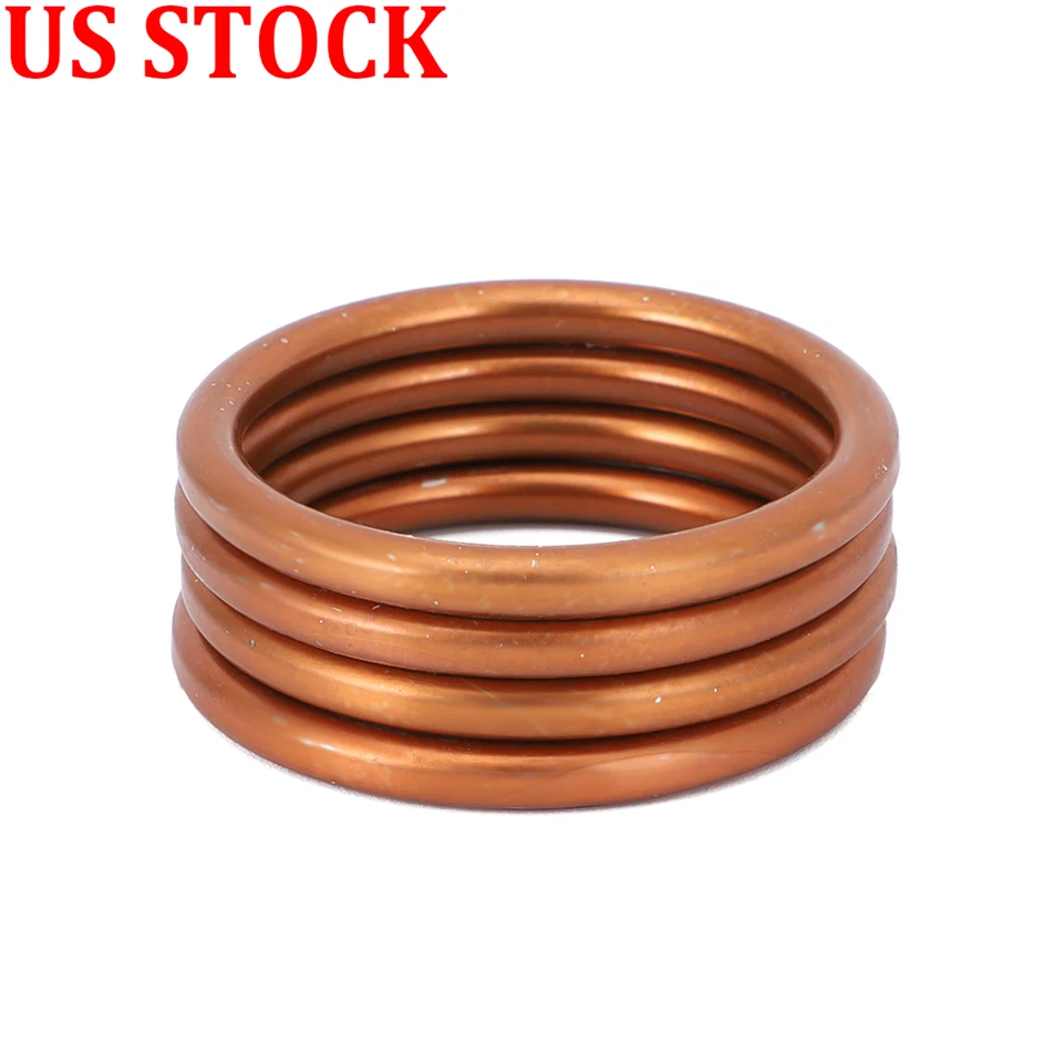 4pc Exhaust Gaskets 18291-MN4-920 For Honda CB650 VF750C VF1000 VF1100 CBR600RR - Изображение 1 из 4