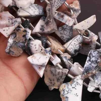 1 Strand Dendrite opal Fancy Shape Briolettes Beads ,Faceted Gemstone beads,  - Image 1 of 4