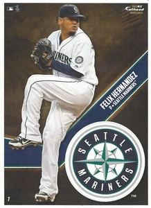 FELIX HERNANDEZ FATHEAD TRADEABLES SEATTLE MARINERS REMOVABLE STICKER 2015 #7 - Picture 1 of 3