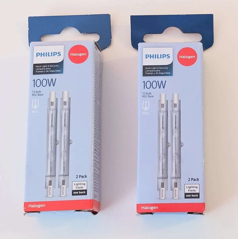 Philips T3 100W RSC Bulbs 3 (2-pk) Boxes (6 Bulbs total)