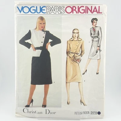 Vogue Paris Original Christian Dior Pattern 2470 Jacket & Skirt  Size 14 - Image 1 of 4