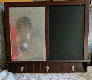 Combination Magnetic/chalk board With Tray & 3 Hooks/18 " H X 22 " W/ New - Picture 1 of 1