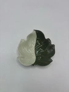 Carlton Ware Green And White Leaf Dish - Picture 1 of 3