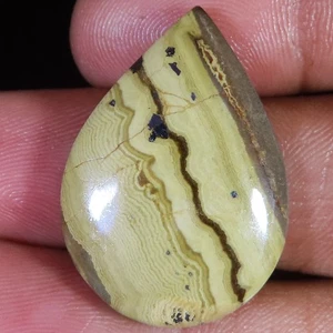 46.25 CT Natural Schalenblende Cabochon Gemstone, Pear Shape (21x31x6 mm) DP447 - Picture 1 of 7