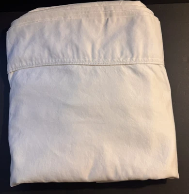 Sábana plana WAMSUTTA Dream Zone Cal King blanca algodón Pima usada en excelente estado 1000 tc Foto 1 de 4