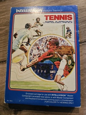 Tennis (Mattel Intellivision, 1980) CIB COMPLETE IN BOX - Image 1 of 4