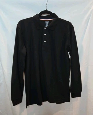 Polo French Toast Boys talla XXL (18/20) negro manga larga, uniforme Foto 1 de 3