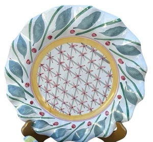 MacKenzie-Childs Brighton Pavilion Fluted Ceramic Dinner Plate 11 inch - Picture 1 of 12