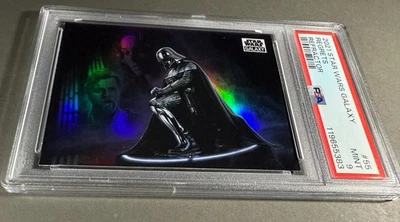(PSA 9) 2021 Star Wars Galaxy #55, “Regrets” Refractor - Image 1 of 3