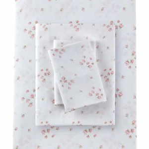 Rachel Simply Shabby Chic SPRINKLES Rosebuds Floral Sheet Set POLYESTER - King - Picture 1 of 3
