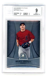 Mike Trout 2010 Bowman Platinum Prospects #PP5 Rookie Card BGS 9 - Bild 1 von 2