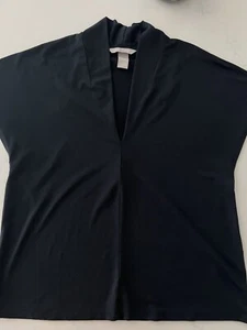 H&M Sleeveless Navy Blue Women's Business Casual Shirt, Size S - Picture 1 of 6