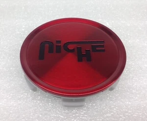 Niche Snap In 2 15/16 Dia Wheel Center Hub Cap RED - Picture 1 of 4