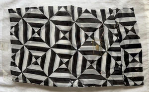 Frey Como Italy Italian black & white silk Neck scarf 18 1/2 x 18 1/2 inches - Picture 1 of 8