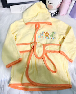 Cutie Pie | Infant Bath Robe Yellow Best Friends Animals | 0-12 Months New