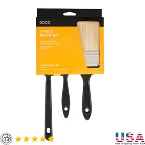 3 Piece Polyester Painting Brush Set Easy Application on Rough Surfaces New - Picture 1 of 9