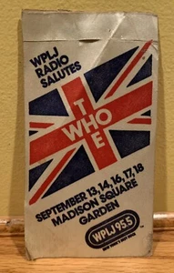 THE WHO WPLJ TOUR PATCH / STICKER Vintage Radio / Concert - Picture 1 of 2