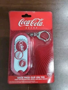 Coca Cola Coke Soda Back Pack Clip On Tin Key & Money Holder NEW Tin Box Co. - Picture 1 of 2