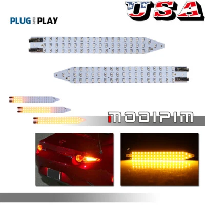 2Pc Amber LED Sequential Dynamic Turn Signal Lights For 2016-up Mazda Miata MX-5 - Image 1 of 4