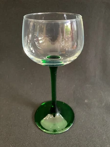 1970s Retro Vintage Tall Alsace Green Curved Stemmed Wine Glass Fab Condition - Picture 1 of 9