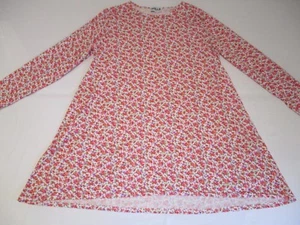 DOLLS PARIS GORGEOUS ORANGE ROSES & TINY VIOLETS 3/4 SLEEVE LONG TUNIC TOP UK 16 - Picture 1 of 9