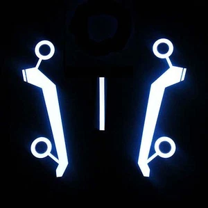 Costume Sam Flynn Tron Legacy Style EL Pannello ANTERIORE - con Nastro Lucido + Autista - Foto 1 di 1