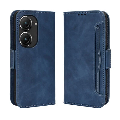 Para Asus Zenfone 8 9 10 Lujo Ranura para Tarjeta Cuero Billetera Abatible Teléfono Estuche Cubierta Foto 1 de 4