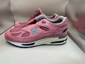 Zapatillas New Balance 991v2 Rosa Polvoriento Gamuza Hechas en Inglaterra Reino Unido 8 EE. UU. 8,5 NUEVAS EN CAJA - Imagen 1 de 8