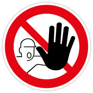 Sticker prohibition sign "access prohibited for unauthorized persons" film | Ø 5-30 cm - Picture 1 of 1