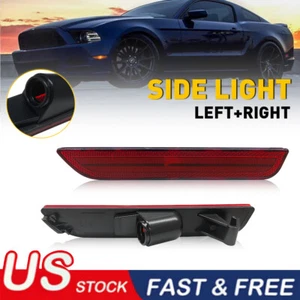 Parachoques trasero Ford Mustang 2010-2014 luces de señalización laterales reflectores lente roja EE. UU. - Imagen 1 de 10