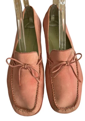 Antonio Melani Mujer Rosa Gamuza Sin Cordones Mocasines Conducir Zapatos Talla 8 Foto 1 de 4