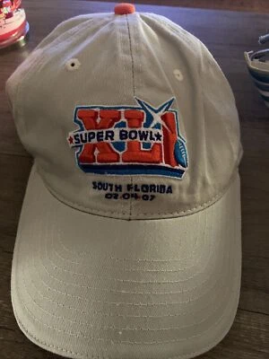 Boné de beisebol 2007 Super Bowl XLI 41 Strapback NFL VGUC Reebok - Imagem 1 de 2