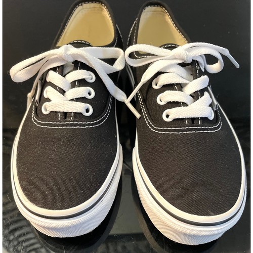 Scarpe da ginnastica classiche basse Vans Off The Wall ragazzi bambini nuove 3 nere 721454