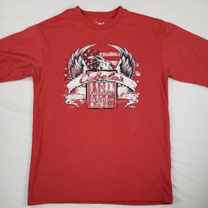 Cabela's Small T Shirt Men's Wings Bald Eagle USA Red Short Sleeve - Picture 1 of 10