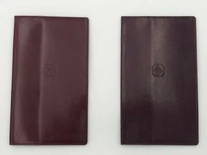 TWO PATEK PHILIPPE BURGUNDY LEATHER DOCUMENT WALLET/HOLDER (x2) - Picture 1 of 8
