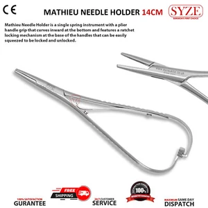 Mathieu Porta Aghi 14cm Sutura Chirurgia Dentale Strumenti Singola Molla CE - Foto 1 di 3