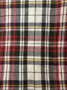 Copripiumino King POTTERY BARN DENVER PLAID Tartan ROSSO/AVORIO/NERO cotone/lino - Foto 1 di 4