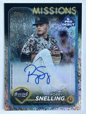 2024 Topps Pro Debut Robby Snelling PD-8 Rainbow Foilboard Auto /199 Padres  - Image 1 of 2