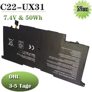 ✅7.4V 50Wh C21-UX31 C22-UX31 akku für Asus ZenBook UX31 UX31A UX31E Ultrabook - Bild 1 von 12